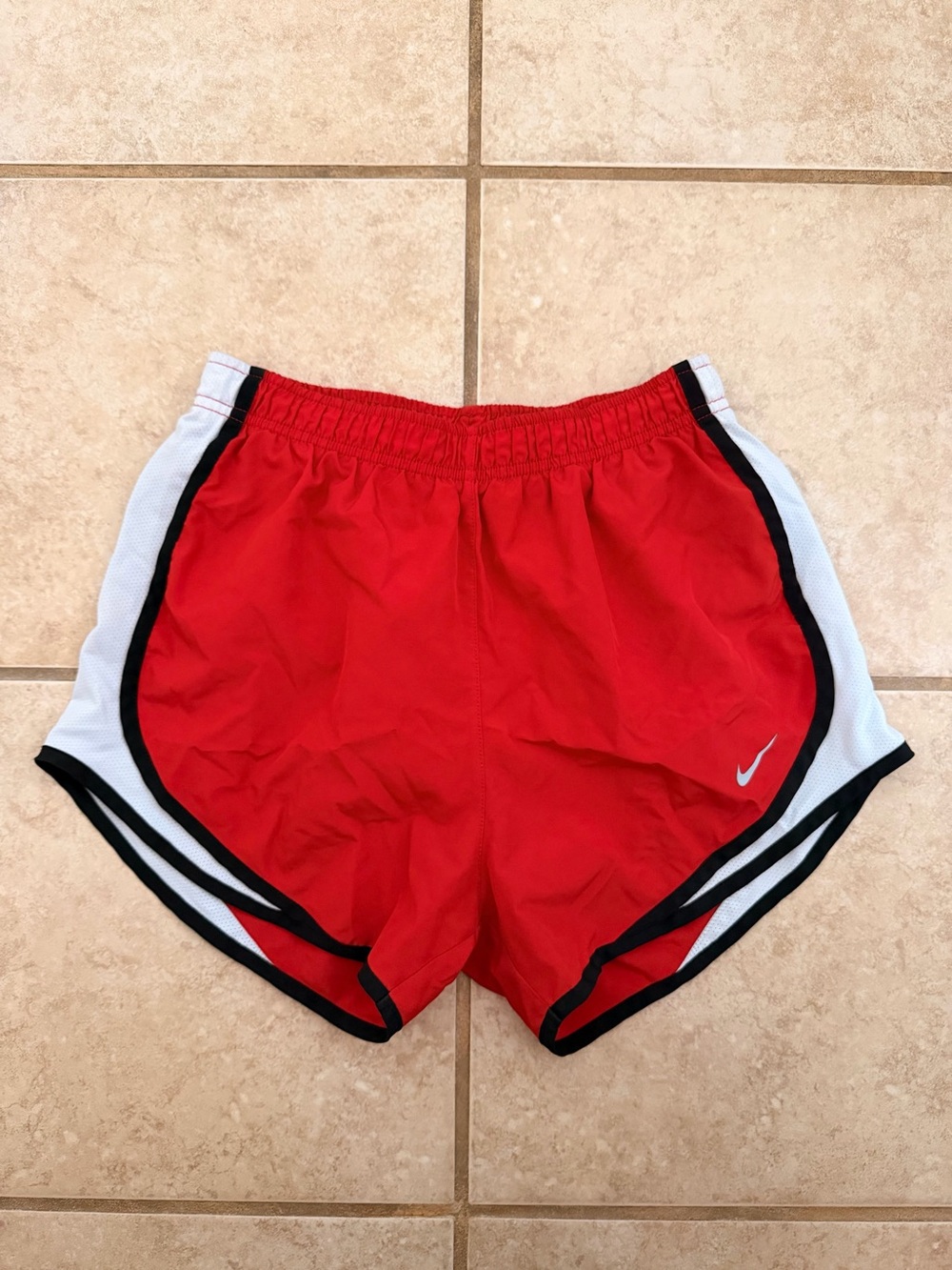 EUC Nike Dri-FIT Red Black & White Running Shorts